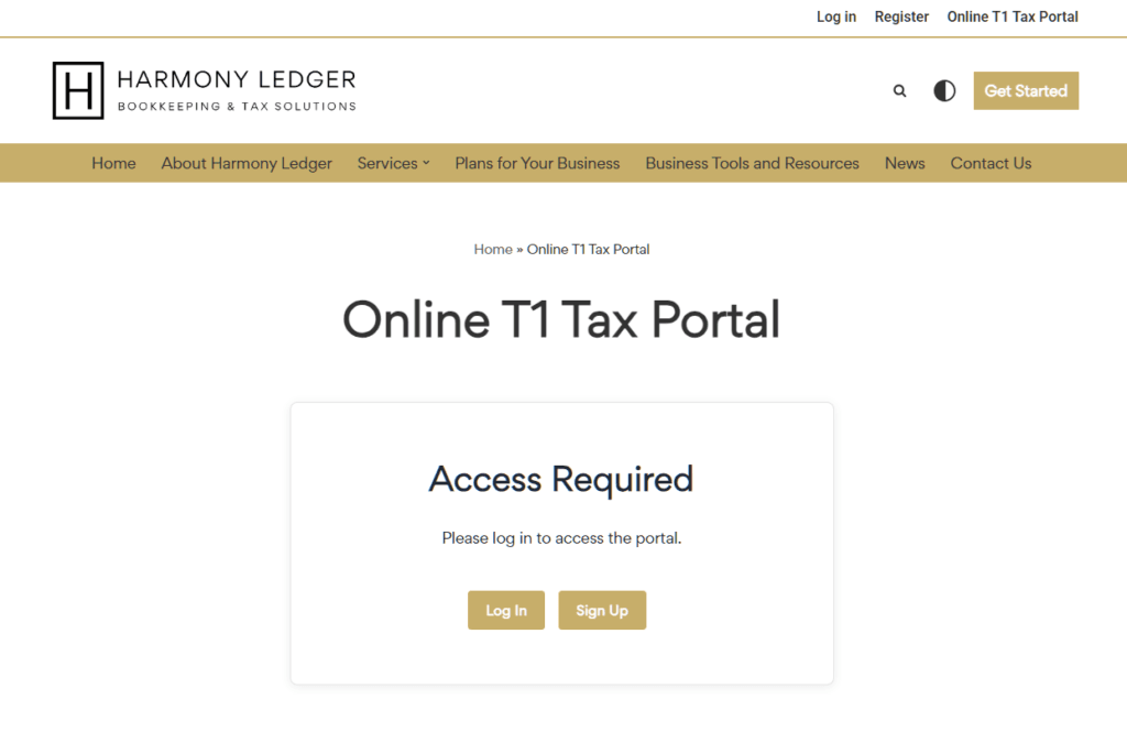 Harmony Ledger - login file taxes online